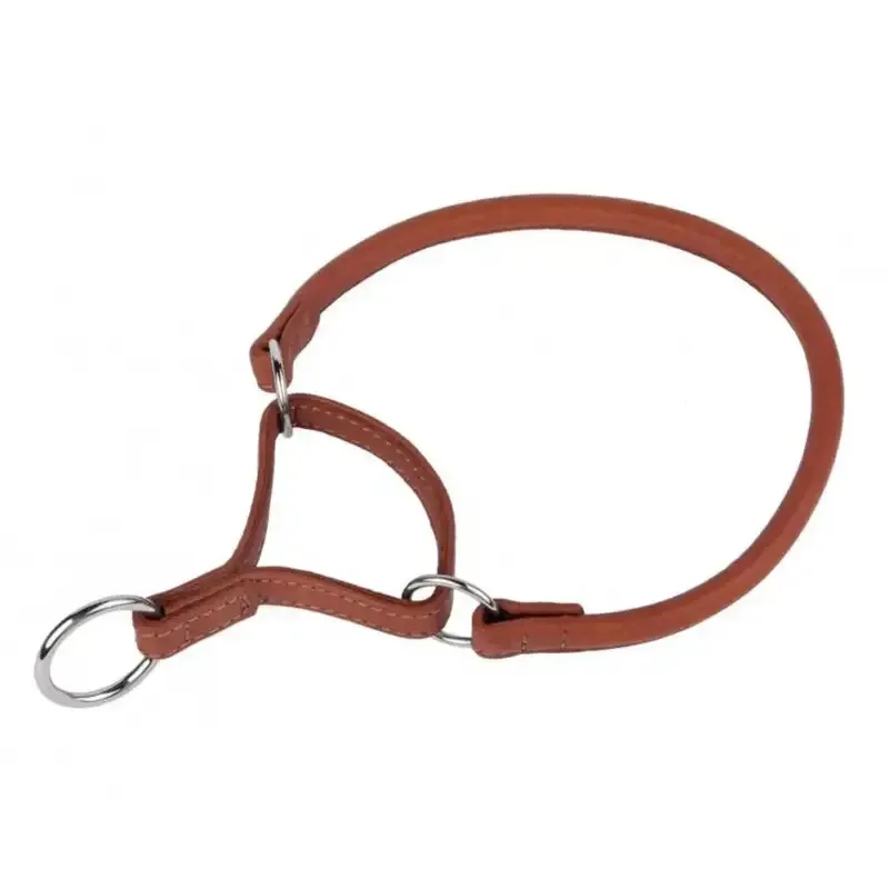 WAUDOG Soft Collar Rundsydd Lær halvstrup, Brun