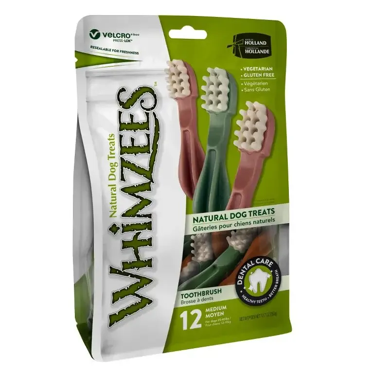 Whimzees tyggetannbørste pose – flere størrelser