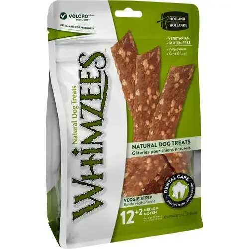 Whimzees Veggiestrip verdipakke – flere størrelser