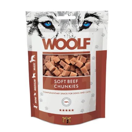 Woolf Beef Chunkies 100G