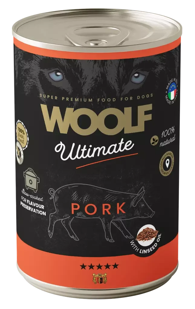 Woolf Boksemat Gris med linfrøolje 400g