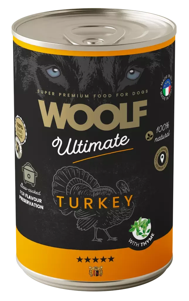 Woolf Boksemat Kalkun med timian 400g