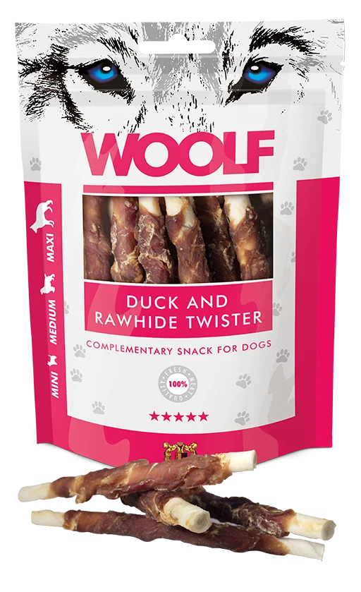 Woolf Duck And Rawhide Twister 100G