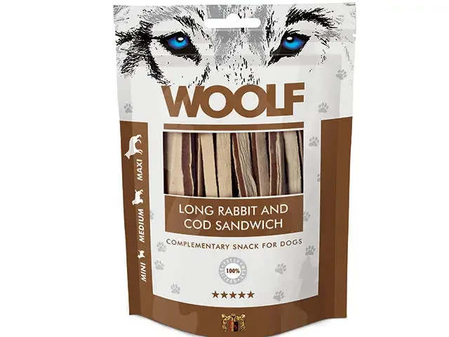 Woolf – Lang Kanin og Torsk Sandwich, 100g