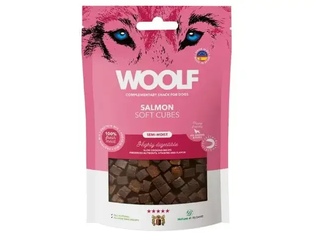 Woolf – Myke terninger Laks, 100g
