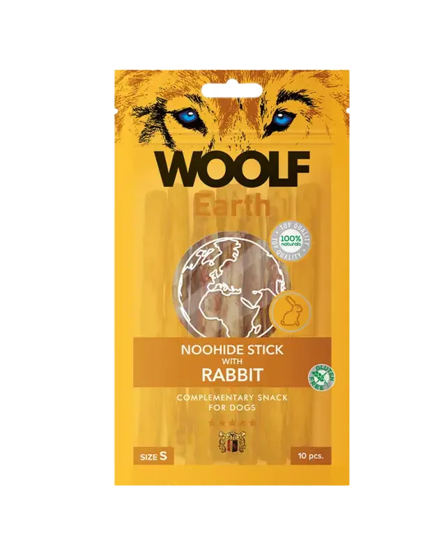 Woolf – noohide sticks kanin 13cm (10 stk)