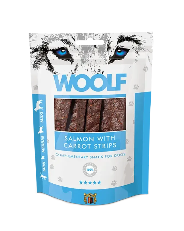 Woolf – salmon with carrot strips 100g
