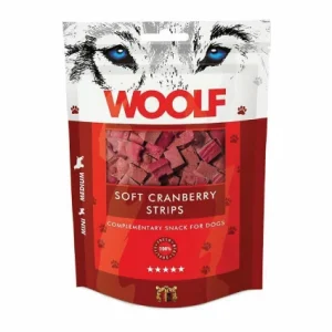Woolf Soft Cranberry Strips 100G
