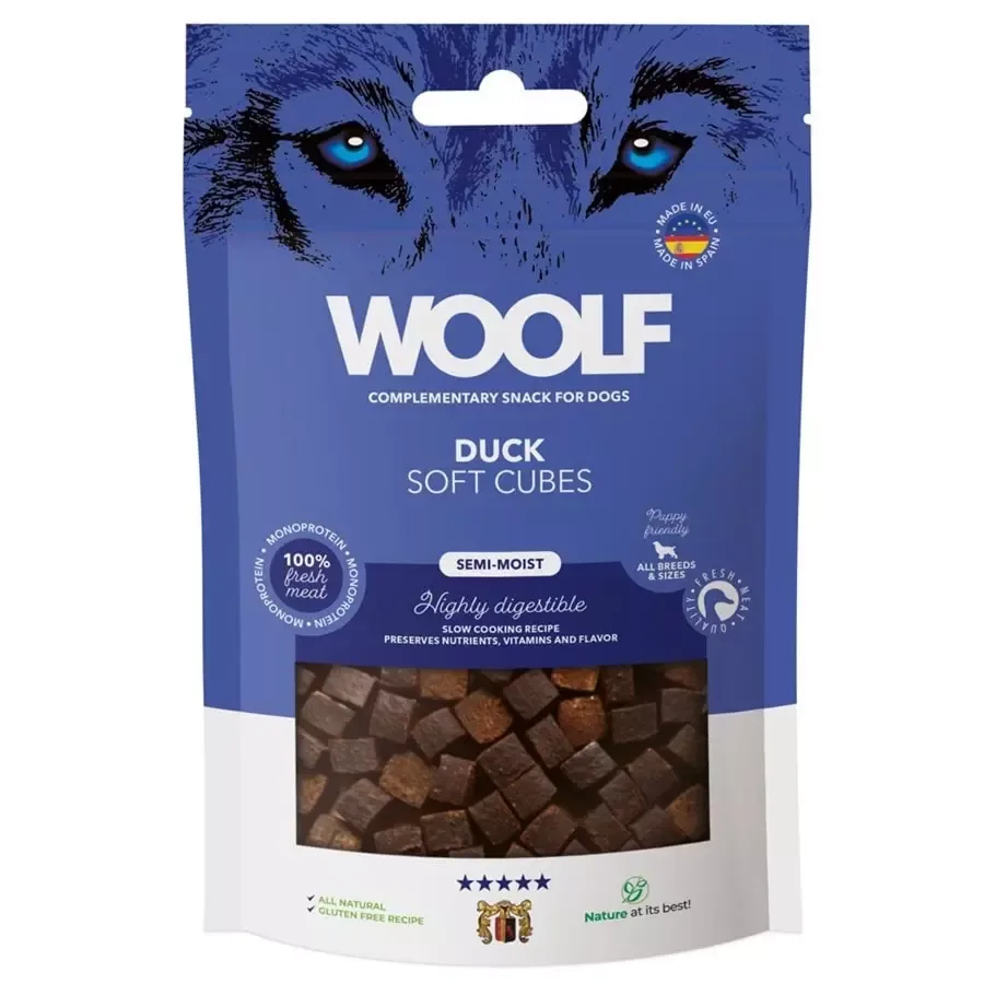 Woolf Soft Cubes And 100g – Naturlige og myke hundegodbiter med 85% fersk and