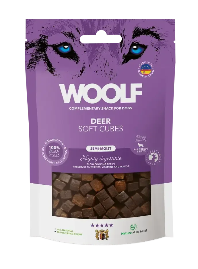 Woolf Soft Cubes Deer 100g