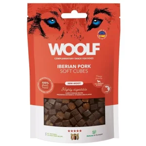 Woolf Soft Cubes Iberien gris 100g – Naturlige og myke hundegodbiter med 85% fersk gris