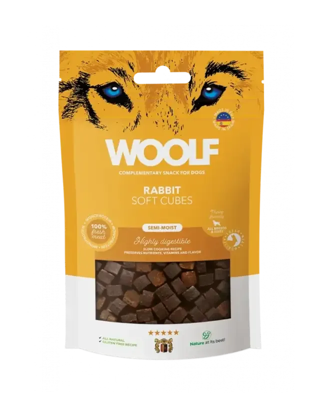 Woolf – soft cubes kanin 100g