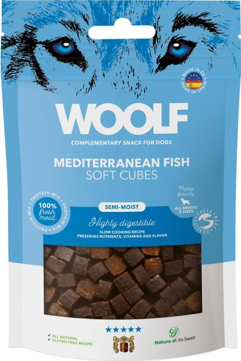 Woolf Soft Cubes Mediterranean Fish 100G - Image 2