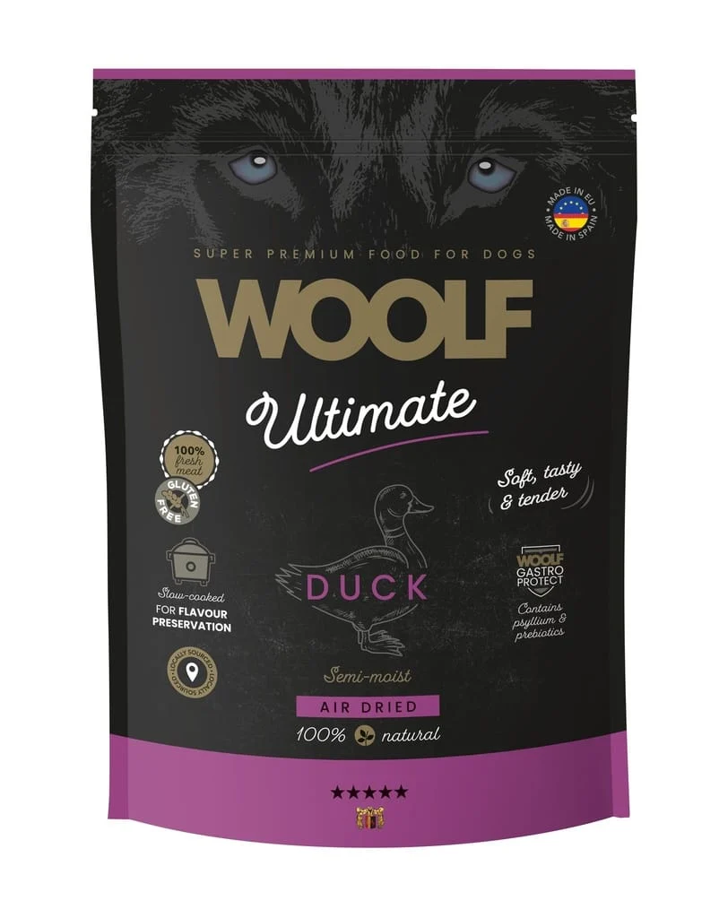 Woolf Ultimate Dog Semimoist fullfôr/godbiter Duck 1kg