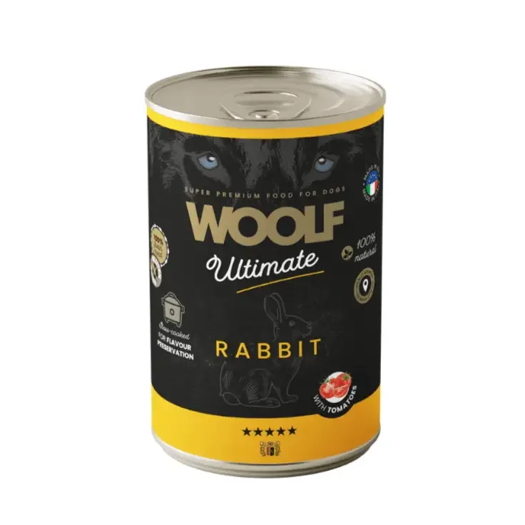 Woolf Ultimate Dog Våtfôr Rabbit with Tomato