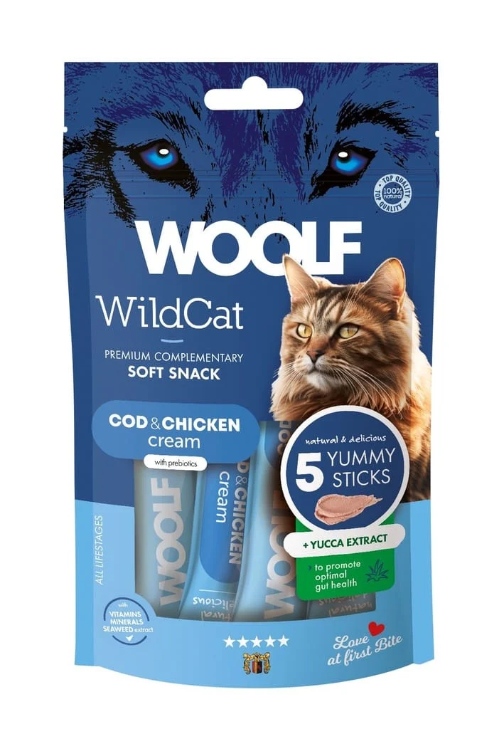 Woolf Wildcat Cream Cod&chichken+yucca extract 5pk