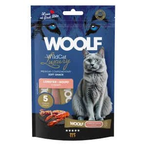 Woolf Wildcat Cream Luxury Hummer og Blekksprut 5pk – Flytende kattegodbit og topping