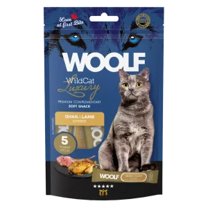 Woolf Wildcat Cream Luxury Vaktel og Lam 5pk – Flytende kattegodbit og fôrtopping