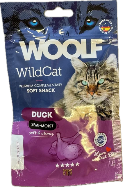 Woolf WildCat Soft Snacks Duck 50g - Image 2