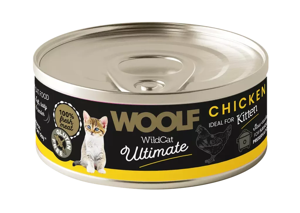 Woolf Wildcat Ultimate Kattefôr Kitten Chicken Pate 85g
