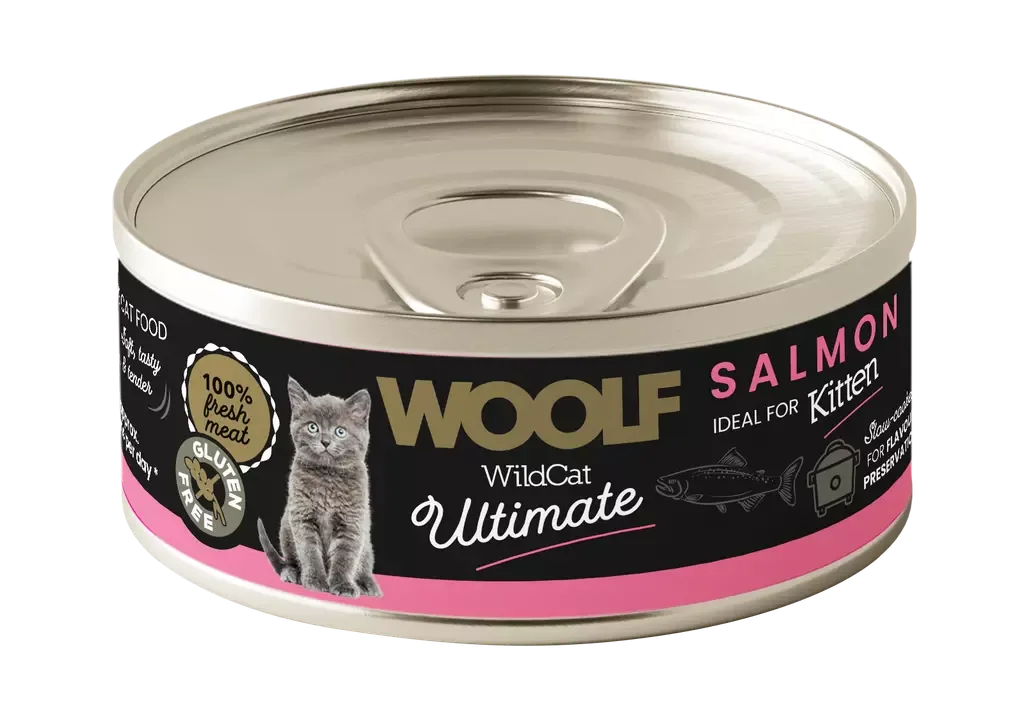 Woolf Wildcat Ultimate Kattefôr Kitten Salmon Pate 85g