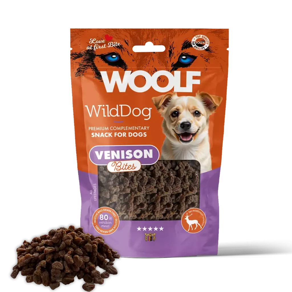 Woolf Wilddog Soft Hjort godtbiter 100g