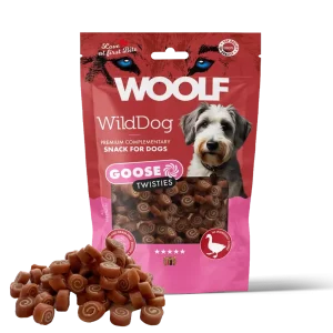 Woolf Wilddog Soft Twisties Gås med Torsk godtbiter 100g