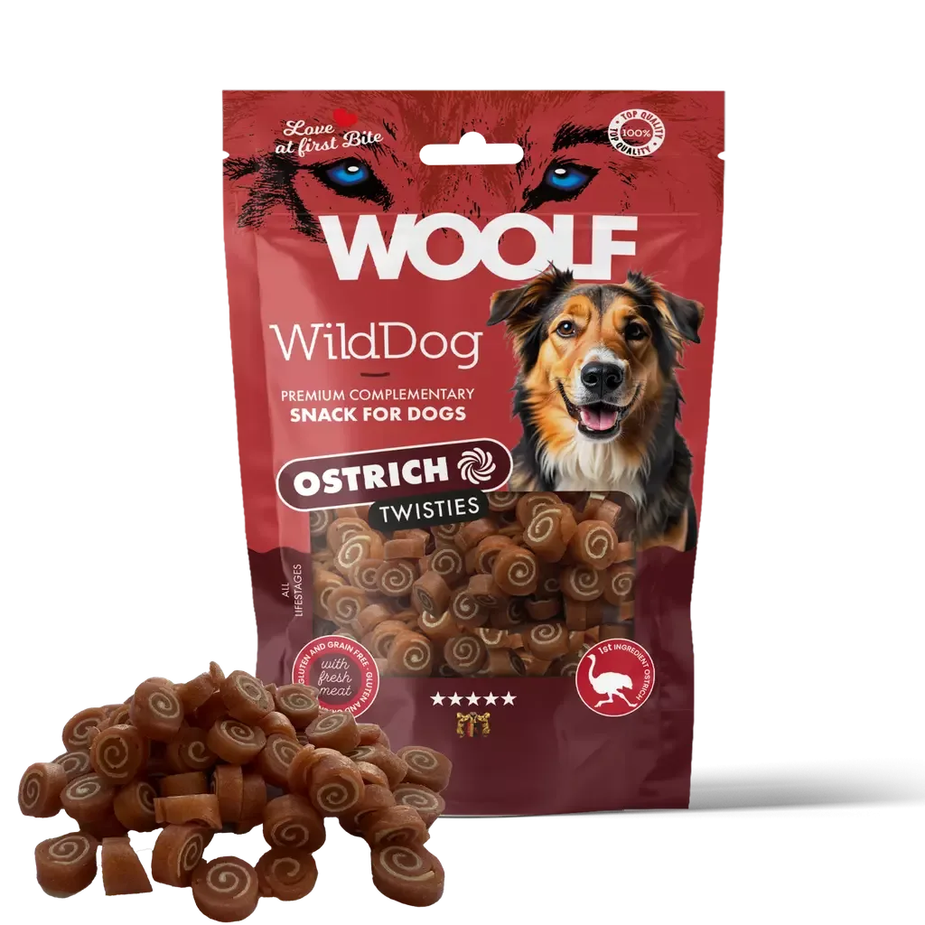 Woolf Wilddog Soft Twisties Struts med Torsk godtbiter 100g