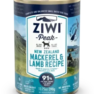 ZIWI PEAK Makrell & lam 390gr BOKS(12)